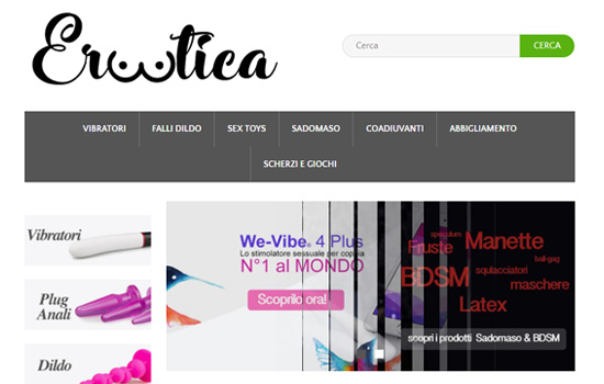 Erootica è un sexy shop online, fornitissimo e discreto.